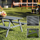 Outsunny Outdoor Wooden Picnic Table Bench Garden Patio Pub Chair 4 Seats