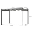 Outsunny 3 x 3(m) Garden Pergola with Retractable Roof, UPF30+