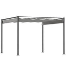 Outsunny 3 x 3(m) Garden Pergola with Retractable Roof, UPF30+
