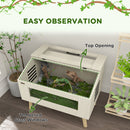 PawHut Reptile Terrarium, Snake Vivarium with Tempered Glass Windows