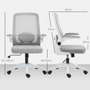 HOMCOM Mesh Desk Chair with Tilt Function, Lumbar Support