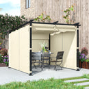 Outsunny 3 x 3(m) Metal Pergola with Retractable Roof and Sidewalls, Grey