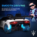 AIYAPLAY Maserati GT2 Licensed 12V Electric Ride on Car w/ Remote - White
