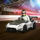 AIYAPLAY Maserati GT2 Licensed 12V Electric Ride on Car w/ Remote - White