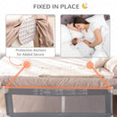 HOMCOM Children's Protective Bed-Side Guard - Grey