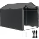 Outsunny Garden Tool Storage Shed with Roll-up Zipper Door
