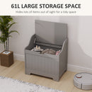 HOMCOM Storage Trunk with Safety Hinge for Living Room, 56.4cm