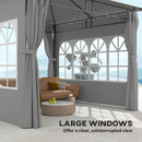 Outsunny 3 x 3 m Garden Gazebo, Outdoor Gazebo Canopy Shelter