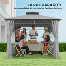 Outsunny 3 x 3 m Garden Gazebo, Outdoor Gazebo Canopy Shelter