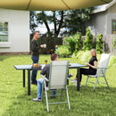 Outsunny 2PCS Folding Chair w/ Breathable Mesh Back and Seat, Light Grey