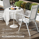 Outsunny 2PCS Folding Chair w/ Breathable Mesh Back and Seat, Light Grey