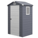 Outsunny 4 X 3ft Garden Shed Storage W/ Foundation Kit, Vents, Grey