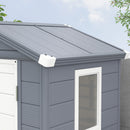 Outsunny 4 X 3ft Garden Shed Storage W/ Foundation Kit, Vents, Grey