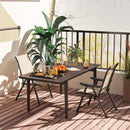 Outsunny 2PCS Folding Chair w/ Breathable Mesh Fabric Seat, Black and Grey