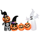 HOMCOM Halloween Inflatable Ghost Family with Lights 8.5'
