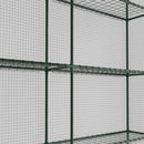 Outsunny Walk-in Garden Greenhouse Shelves Polytunnel Steeple Grow House