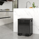HOMCOM 2 x 20L Dual Kitchen Bin Pedal Bin for Recycling and Waste