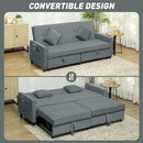 HOMCOM Reversible L-Shaped Sectional Sofa Bed with Cushions