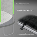 SPORTNOW 8ft Trampoline Net Replacement Safety Net with Zipped Door