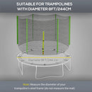 SPORTNOW 8ft Trampoline Net Replacement Safety Net with Zipped Door