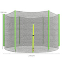 SPORTNOW 8ft Trampoline Net Replacement Safety Net with Zipped Door