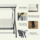 Outsunny 3 Seater Canopy Swing Chair Porch Hammock Bed Rocking Bench