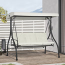 Outsunny 3 Seater Canopy Swing Chair Porch Hammock Bed Rocking Bench