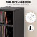 HOMCOM 204 CD Storage Tower Tall Bookcase Bookshelf with Cubes