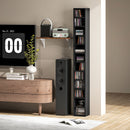 HOMCOM 204 CD Storage Tower Tall Bookcase Bookshelf with Cubes