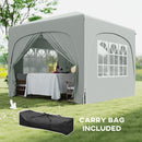 Outsunny 3 x 3(m) UPF50+ Pop Up Gazebo with Sides and Carry Bag