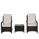 Outsunny Rattan Bistro Set - Brown
