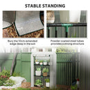 Outsunny 3 Tier Mini Greenhouse with PE Cover, Roll-Up Door, White
