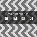Outsunny Outdoor Rug, 1.2 x 1.8m Patio Floor Mat, Grey & White