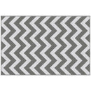 Outsunny Outdoor Rug, 1.2 x 1.8m Patio Floor Mat, Grey & White