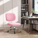 Vinsetto Fluffy Home Office Chair with Adjustable Height, Armless, Pink
