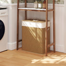 HOMCOM 100L Laundry Basket With Lid, Washing Basket For Bathroom