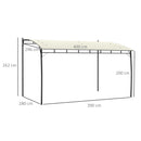 Outsunny 3 X 4m Metal Pergola, Outdoor Gazebo UV-Resistant, Cream White