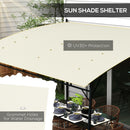Outsunny 3 X 4m Metal Pergola, Outdoor Gazebo UV-Resistant, Cream White