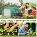 Outsunny Greenhouse Polytunnel 3.5x3x2m - Green