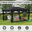 Outsunny 4 X 3m Party Tent Waterproof Garden Gazebo Canopy Wedding Cover Shade