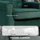 HOMCOM Accent Armchair Home Furniture Retro Tufted Club Fabric