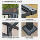 Outsunny Outdoor Lean to Pergola Gazebo 4x3m - Grey