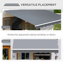 Outsunny  Retractable Awning  2.5m x 2m - Grey