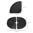 Outsunny 4PCs Parasol Bases Umbrella Weights w/ Handles for Garden Patio, Black
