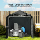 Outsunny Garden Tool Storage Shed with Roll-up Zipper Door