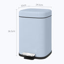 HOMCOM 12L Kitchen Pedal Bin, Metal Rubbish Bin with Soft-close Lid