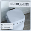 HOMCOM 12L Kitchen Pedal Bin, Metal Rubbish Bin with Soft-close Lid