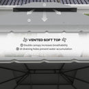 Outsunny 3x4m 2-Tier Gazebo Aluminium Garden Marquee Party Tent Light Grey