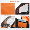 HOMCOM Collapsible Bike Trailer for Kids - Orange