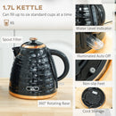 HOMCOM Kettle and Toaster Set 1.7L Rapid Boil Kettle & 2 Slice Toaster